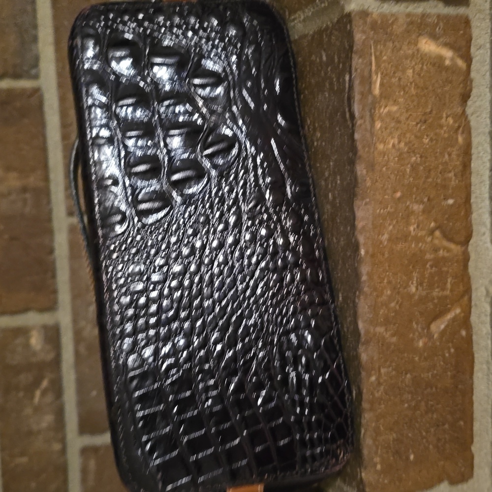 Brahmin Mini Duxbury Crossbody Bag Black Brown‎ - Picture 5 of 8